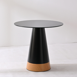 Mesa de Comedor Redonda Moderna de Vidrio Negro para Restaurante o Cafetería, de 2, <span class=keywords><strong>3</strong></span> o 4 Plazas, Directo de Fábrica en China, Venta al Por Mayor - Product Image 2