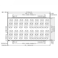Module d'affichage LCD TN à 7 segments et 16 chiffres, écran LCD pour distributeur de carburant, LCM à 8 segments sur 2 lignes pour pompe à essence