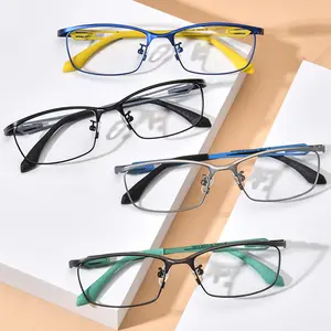 185775 B Titanium Semi Glasses Men Prescription Eyeglasses Frame Women Ultralight Myopia Optical Frameless Eyewear