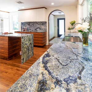 Encimeras de granito de Bahía <span class=keywords><strong>azul</strong></span> natural, Granito de Bahía <span class=keywords><strong>Azul</strong></span> pulido para cocina moderna, baño de Hotel, exterior para comedor al aire libre - Product Image 1