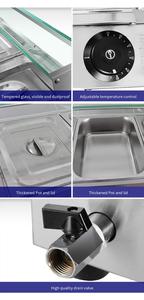 Coperchio di vetro elettrico da tavolo commerciale Bain Marie per <span class=keywords><strong>attrezzatura</strong></span> da Catering - Product Image 5