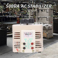 Stabilisateur de tension à contact Variac Autotransformateur monophasé AC en cuivre série TDGC2 500VA, haute efficacité 96%