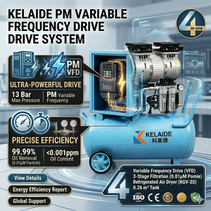 Compresseur d'air sans huile KELAIDE 801-30, 30L, portable, 800W, 120 L/min, type à piston, avec roues et poignée - Product Image 5