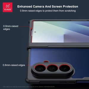 Xundd étui magnétique pour <span class=keywords><strong>Samsung</strong></span> <span class=keywords><strong>Galaxy</strong></span> <span class=keywords><strong>Z</strong></span> Fold 7 6 5 <span class=keywords><strong>4</strong></span> 3 étui antichoc transparent avec écran en verre trempé - Product Image 2