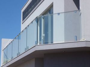 <span class=keywords><strong>Balustrade</strong></span> en verre sur mesure avec embouts en acier inoxydable pour balcon et escalier, utilisation extérieure, installation DIY - Product Image 4