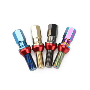 สลักเกลียวดุมล้อเหล็กทรงเรียว M14X1.25 ความยาวเกลียว 28 มม. สำหรับเปลี่ยนล้อ สีเงิน สีฟ้า สีสันสดใส - Product Image 2