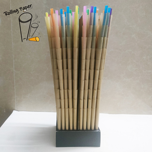 Customized brand logo cone-shaped <b>smoking</b> roll paper disposable slow burning belt M filter cigarette paper tube - Product Image 3