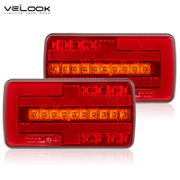 Feux arrière de remorque rectangulaires à LED homologués ECE 12V/24V, lampes combinées universelles avec indicateur de position de frein