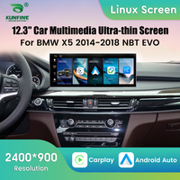 Radio para Auto KUNFINE de 12.3 Pulgadas con Sistema Linux para BMW X1 2010-2015 Sin Pantalla de Fábrica, Sistema CIC, Reproductor Multimedia, Navegación GPS, Carplay