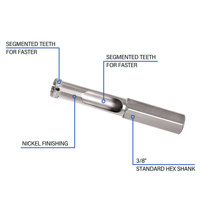 Scie cloche diamantée Funlin pour verre, porcelaine, carrelage, marbre - Meilleure vente, tige hexagonale standard 3/8, diamètre 55 mm, pour perçage