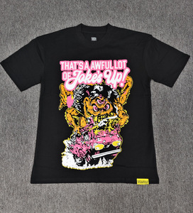 เสื้อยืดผู้ชายทรงหลวมผ้าคอตตอนแท้บีบอัดแขนสั้นทรงหลวมสไตล์อนิเมะ - Product Image 5