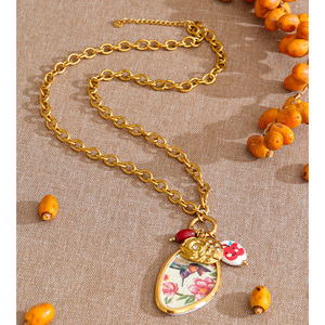 JINYOU 1794 Primavera Verano <span class=keywords><strong>2026</strong></span> Collar Largo con Colgante de Flor de Resina y Acero Inoxidable - Product Image 3