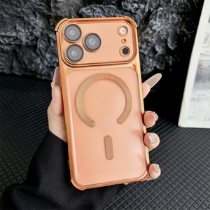 Funda Magnética Translúcida Mate de Alta Calidad para iPhone 17 15 16 Pro Max 17 Air con Película Protectora de Lente de Vidrio HD y Cubierta Suave - Product Image 1