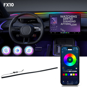 Lumière d'ambiance dynamique LED RGB multicolore intelligente universelle pour <span class=keywords><strong>voiture</strong></span> 150CM 12V avec poignées en acrylique Symphony - Product Image 2