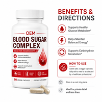 Capsules de complexe glycémique à marque privée OEM, soutien métabolique, marque blanche, usine GMP, supplément en vrac, vente en gros