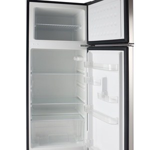 BCD-210L Hot Sale R600A Silver Stainless Steel Double Door Defrost Refrigerators Top Mount Fridge 210-Liter Capacity for S - Product Image 3