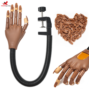 Main d'entraînement ajustable en gros pour la formation en manucure, main de mannequin flexible avec ongles pour débutants, GZ RTS, commande en vrac mixte - Product Image 1