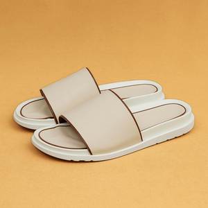 Chaussures de sport respirantes pour hommes en cuir véritable, pantoufles antidérapantes, dessus en cuir de vachette de qualité supérieure, sandales souples - Product Image 4