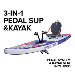 Aquatone 3 en 1Inflatable SUP Peadl Kayak Tabla de surf Stand up Paddle Board <span class=keywords><strong>Padel</strong></span> con Pedal Drive Kit - Product Image 5