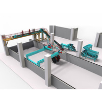 Vente directe d'usine, ligne de production automatique d'engrais organique en poudre, haute efficacité, faible coût, capacité de 1 à 10 t/h