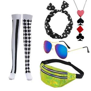 Pesenar ชุดเครื่องแต่งกายดีลเลอร์สำหรับผู้หญิง6ชิ้นชุดปาร์ตี้ธีมฮาโลวีนคาสิโนลาสเวกัส - Product Image 3