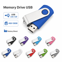 Clé USB personnalisable avec logo, clé USB pivotante, clé USB portable, clé USB pour cadeau promotionnel, vente en gros