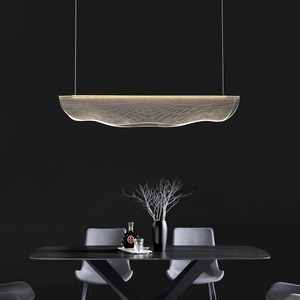 Lustre en acrylique moderne minimaliste design, lampe d'art de luxe pour grand bureau, restaurant, bar, comptoir, installation suspendue - Product Image 5