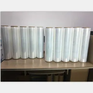 Film pembungkus plastik bening 18 inci film pembungkus palet 80 meteran 40kg bungkus melar lldpe transparan