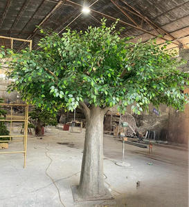 Plante Artificielle Personnalisée, Arbre Banyan Intérieur et Extérieur, Décoration de Spot Scénique pour Hôtel Centre Commercial, Faux Arbre, Ficus <span class=keywords><strong>Tre</strong></span> Vert - Product Image 3