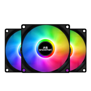 SNOWMAN BF120 Big4p 12CM Fan Color Light Chassis Heat Dissipation <strong>Synchronous</strong> 3pin+4pin PWM Temperature <strong>Control</strong> <strong>Speed</strong> Regulation - Product Image 2