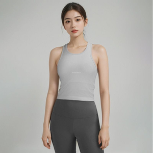 Nuevo Top Deportivo Lulu para Yoga, Chaleco Corto de Punto Elástico, Top de Yoga Lulu de Nylon Cómodo con Relleno en el Pecho - Product Image 2