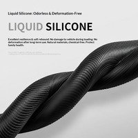 Housse de volant de voiture en silicone ultra-fine antidérapante universelle sans anneau intérieur, respirante et fraîche pour l'été