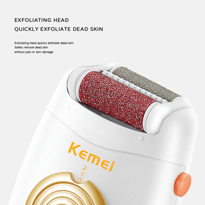 Épilateur électrique Kemei Km-3077 3 en 1, 5600 tr/min, 2 vitesses, lame en acier inoxydable, 450 mAh, rasoir pour poils du corps, outil de nettoyage du visage, ensemble complet - Product Image 3