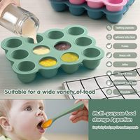Kingkam Siliconen Babyvoeding Vriezer Dienblad Fruit Voedsel Feeder Bijtring Ijs Kubus Lade Maker Voor 0-12 Maanden Babyvoeding Opslag Container