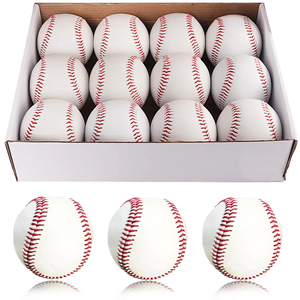 Pelotas de Béisbol Oficiales de Liga Profesional PINFIRST de Alta Calidad, 9 Pulgadas, para Adultos, Doble Amortiguación, Núcleo de Corcho y Goma Roja, Costura en Forma de Arco - Product Image 1