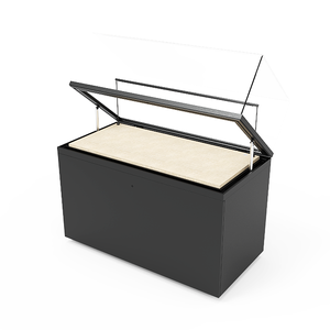 ตู้โชว์เครื่องประดับแบบตั้งพื้น ดีไซน์ทันสมัย เป็นมิตรกับสิ่งแวดล้อม ทำจากกระจกและอะลูมิเนียม สำหรับร้านค้าหรือพิพิธภัณฑ์ - Product Image 1