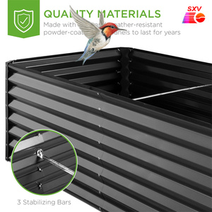 Personalizza le erbe all'aperto piantare modulare sollevare il contenitore di fiori all'<span class=keywords><strong>ingrosso</strong></span> fioriera in acciaio letto <span class=keywords><strong>da</strong></span> giardino rialzato zincato vegetale in metallo - Product Image 4