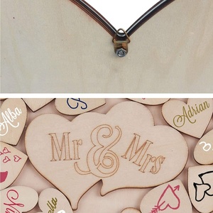 Wholesale <strong>Personalised</strong> Heart Wood <strong>Wedding</strong> <strong>Guest</strong> <strong>Book</strong> for <strong>Wedding</strong> Decorations <strong>Wedding</strong> Souvenirs - Product Image 5
