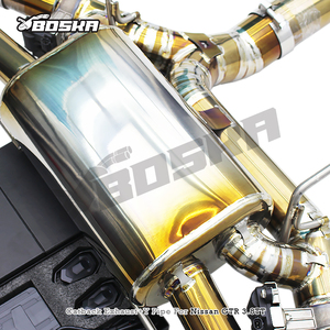Custom Catback Exhaust with Valve for Nissan GTR/GT-R R35 3.8TT 2008-2023 Boska 1.2mm Thick Titanium Y-Pipe Muffler - Product Image 4