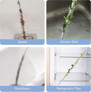 ESD Ensemble <span class=keywords><strong>de</strong></span> brosses flexibles à ressort en acier inoxydable pour le nettoyage des tuyaux d'évier <span class=keywords><strong>de</strong></span> cuisine et <span class=keywords><strong>de</strong></span> salle <span class=keywords><strong>de</strong></span> bain - Product Image 3