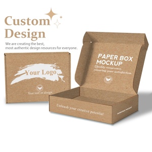 Boîte à chaussures pliable en carton ondulé kraft, personnalisée avec logo de marque célèbre, en promotion - Product Image 2