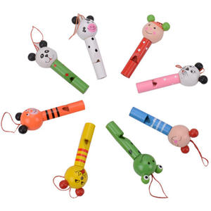 Migliore vendita giocando giocattoli musicali per bambini creativo cartone animato in legno animale fischietto con portachiavi musica giocattolo di educazione precoce - Product Image 6
