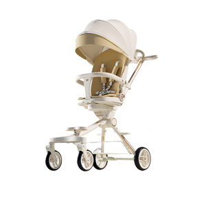 <span class=keywords><strong>Carrito</strong></span> con ruedas para bebé Lux, parasol, <span class=keywords><strong>patinete</strong></span> de bolsillo de cuero ecológico para niños, asiento giratorio ligero, cochecito plegable de 4 ruedas para niños de 0 a 5 años - Product Image 1