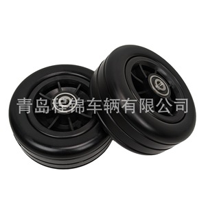 ล้อโฟม PU ขนาด 7 นิ้ว สำหรับรถเข็น ยี่ห้อเฉิงจิน รุ่น 7*2.7 สีดำ - Product Image 1