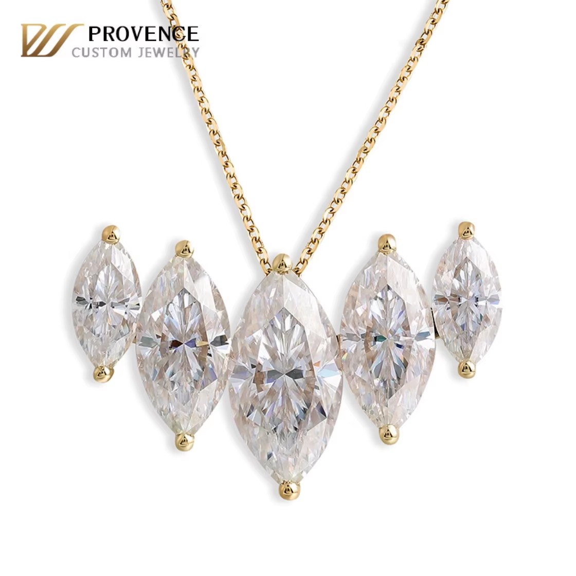 Collier en argent 925 et moissanite