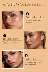 Fard à paupières surligneur liquide végétalien avec acide hyaluronique hydratant et finition mate pour éclaircir les pommettes sous les yeux - Product Image 2