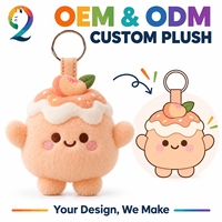 Peluche personnalisée OEM ODM CE, jouet en peluche doux sans MOQ, peluche sur mesure, porte-clés en peluche avec dessin personnalisé