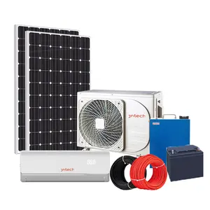 JNTECHDC48Vソーラーエアコン12000btuスプリットシステム100% オフグリッドDCCeルーム980R410A純粋な太陽エネルギー3年22012000