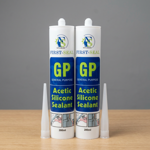 Sellador de silicona de grado de construcción 280ml, sellador adhesivo de curado acético para aplicaciones de embalaje y ensamblaje general - Product Image 1