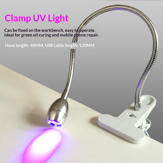 USB Curing Lamp Mobile Phone Repair Shadowless UV LED Flashlight Green Oil Ultraviolet Light 5V Portable USB Plug